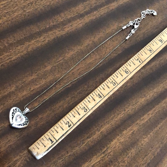 Brighton DIVINITY reversible rhinestone heart necklace - Picture 7 of 10